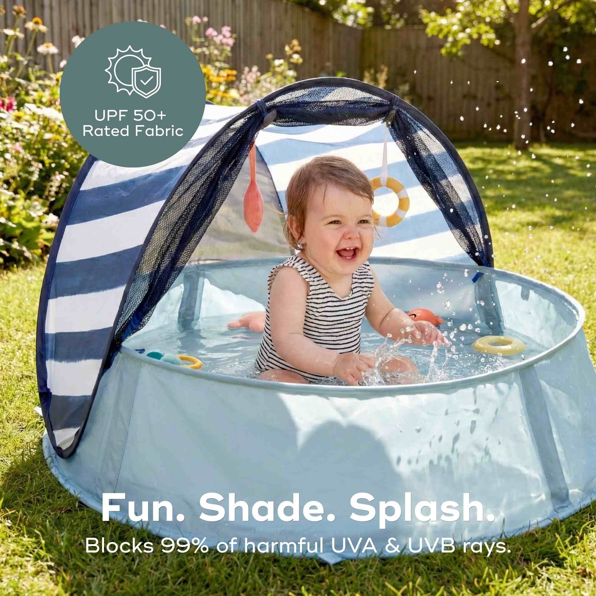 Baby Beach Tent with Splash Pool – UV Protection Pop-Up Sun Shade for Infants & Toddlers