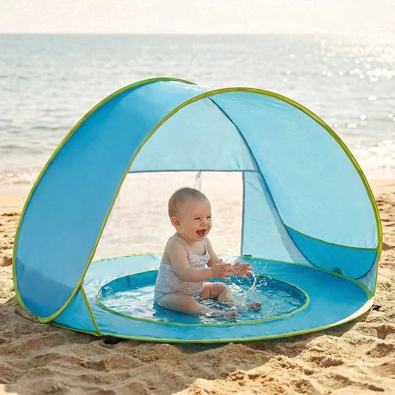 Baby Beach Tent with Splash Pool – UV Protection Pop-Up Sun Shade for Infants & Toddlers
